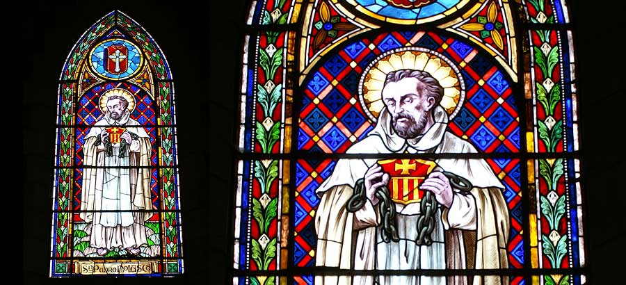 San Pedro Nolasco,  Santo Espaol, Cataln, Fundador de la Orden de la Bienaventurada Virgen de la Merced, redentor de los cautivos